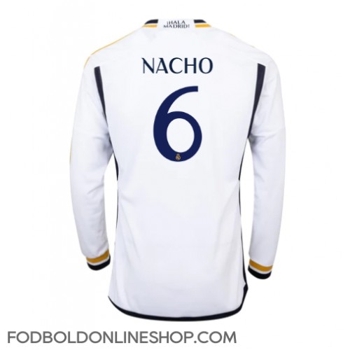 Real Madrid Nacho #6 Hjemmebanetrøje 2023-24 Langærmet